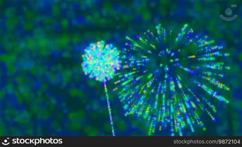 Loopable abstract Fireworks with colorful background