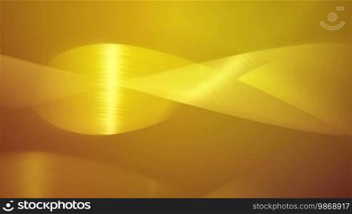 Loopable animated illustration of twisted golden bands revolving over a golden background. HD 1080p quality 29.97fps.