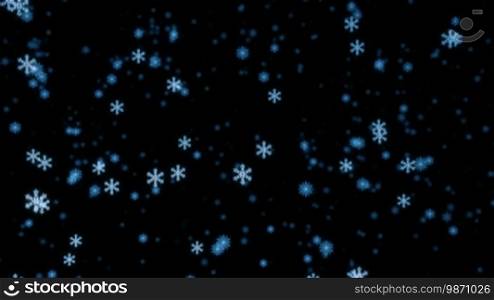 Loopable snowfall at night