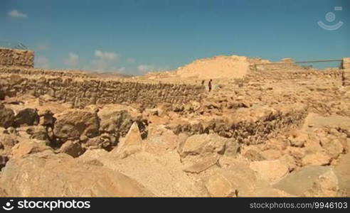 Masada - ancient fortress at the southwestern coast of the Dead Sea in Israel
