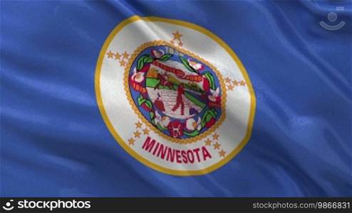 Minnesota state flag endless loop