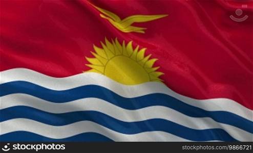 National flag of Kiribati as an endless loop