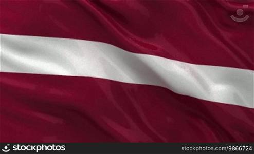 National flag of Latvia as an endless loop