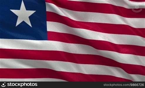 National flag of Liberia as an endless loop
