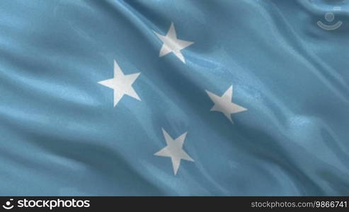 National flag of Micronesia as an endless loop