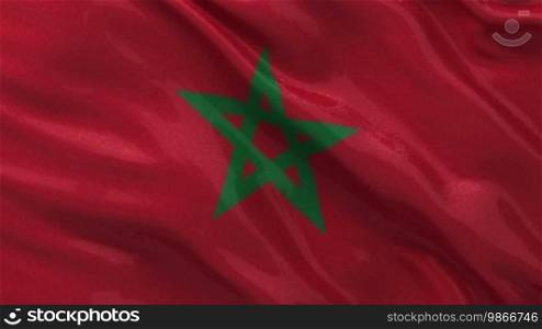 National flag of Morocco as an endless loop