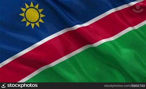 National flag of Namibia as an endless loop