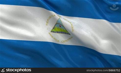 National flag of Nicaragua as an endless loop