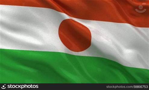 National flag of Niger as an endless loop