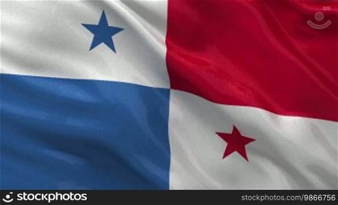 National flag of Panama as an endless loop