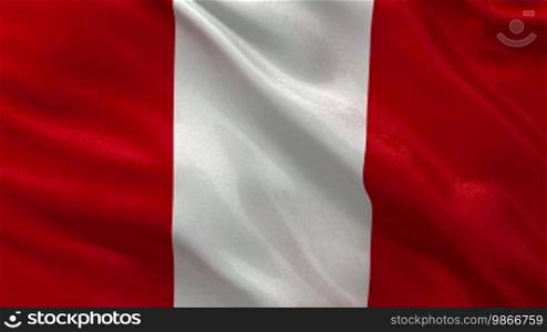 National flag of Peru as an endless loop