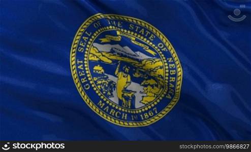 Nebraska state flag endless loop