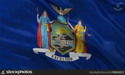 New York State Flag Endless Loop