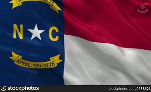 North Carolina state flag endless loop