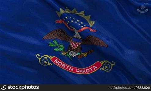 North Dakota state flag endless loop