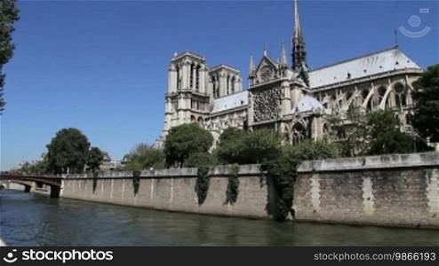 Notre Dame on the banks of the Seine, Paris