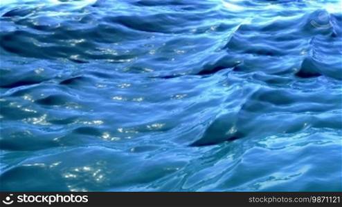 Ocean: loopable blue water ripples and waves with slow motion