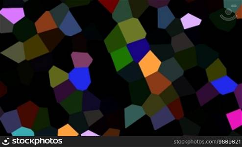On a black background, rotate rapidly and twinkling colorful pieces.