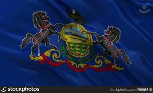 Pennsylvania State Flag Endless Loop