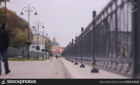 People walking along the promenade