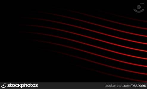 Red wavy lines wave float against a dark background