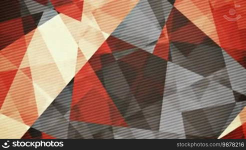 Retro vintage colored rotating triangles abstract background