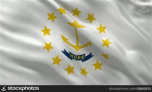 Rhode Island state flag endless loop