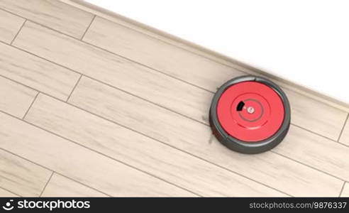 Robot vacuum cleaner on the floor