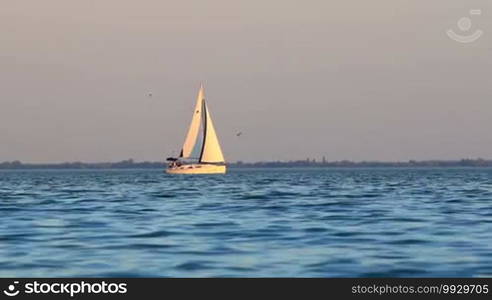 Sailboat in the lake Balaton from Hungary