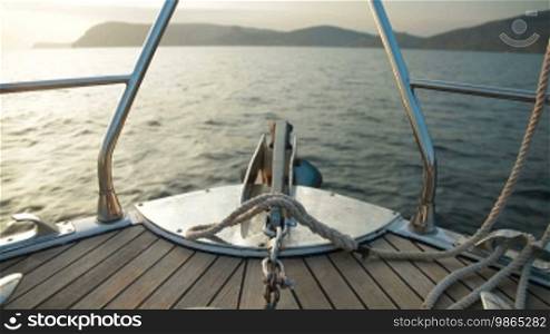 Sailing yacht cruising the Mediterranean