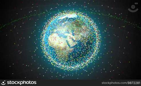 Satellites over Earth loop