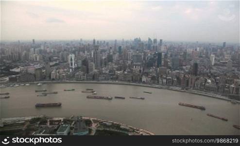Shanghai city aerial.