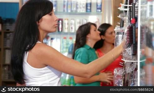 Shopping Women in Cosmetics Department