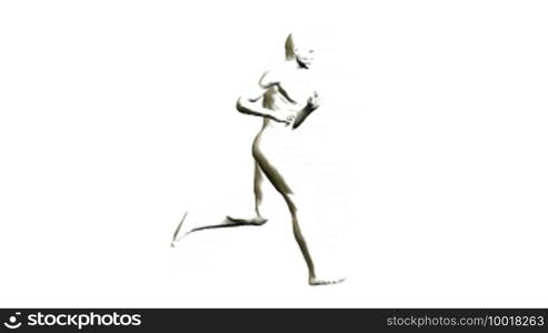 Silhouette running, loop, animation