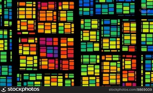 Slow motion of color rectangles