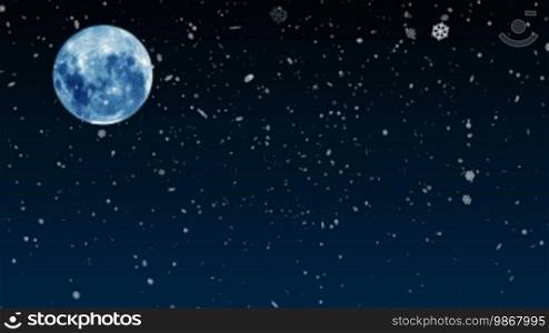 Snow on the background of the lunar sky.