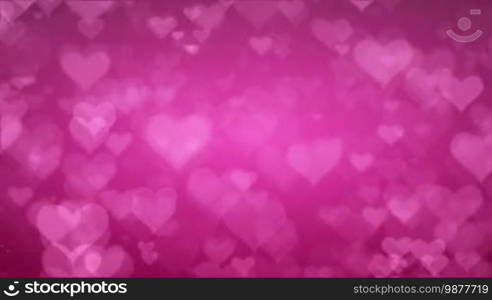 Soft Pink Background With Hearts. Valentine's Day Concept