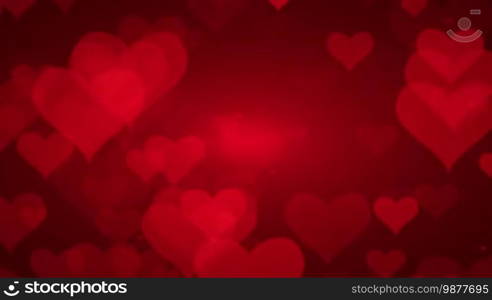 Soft Red Background With Hearts. Valentine's Day Concept