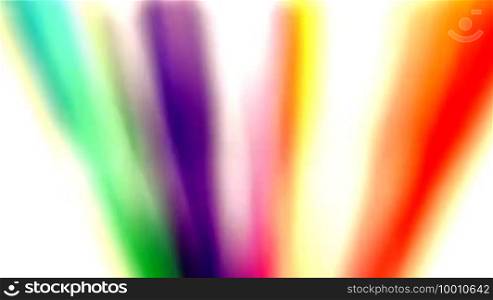 Some colored felt pens are blurred and shine bright, enduring turning right round constantly