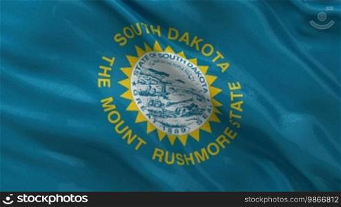 South Dakota state flag endless loop