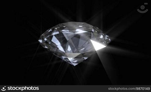 Spinning diamond - looped and alpha masked 3D animation