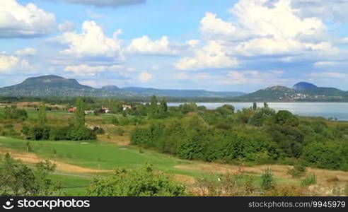 Summer landscape in volcanos and Lake Balaton of Hungary