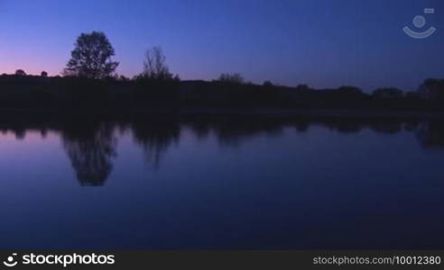 Sunset on lake