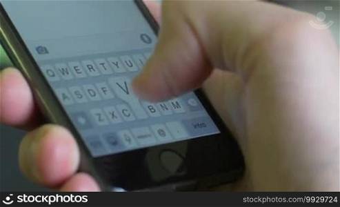 Text messaging on Apple iPhone 6