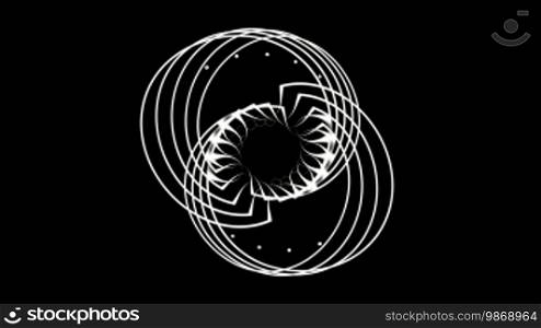 The spiral rotates on a black background