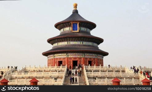 The Temple of Heaven, literally the Altar of Heaven, is a complex of Taoist buildings situated in the southeastern part of central Beijing. The complex was visited by the Emperors of the Ming and Qing dynasties for annual ceremonies of prayer to Heaven.