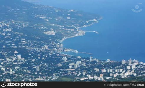 Time lapse. Kind to Yalta from mountain Ai-Petri.