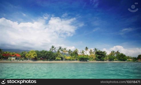 Tropical beach on Bali (front)