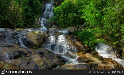Tropical waterfall time lapse