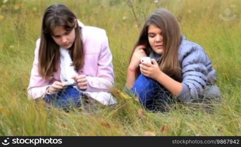 Two friends talking to each other.